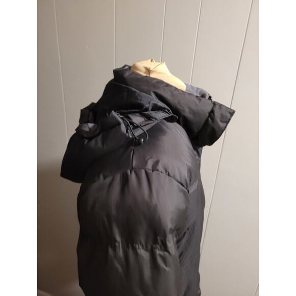 u2wear - Women's Size Small Floor Length Maxi Black Coat With Detachable Hood - Picture 10 of 16